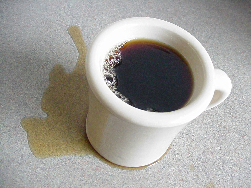 spill coffee