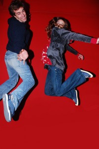 jumping adults